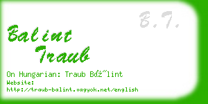 balint traub business card